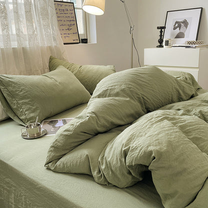 Japanese Style Cotton Bed Linen Set for Students