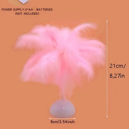 Romantic Feather Lights for Bedroom and Dining Table