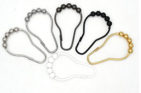 Customizable Five-Bead Rustproof Curtain Hooks