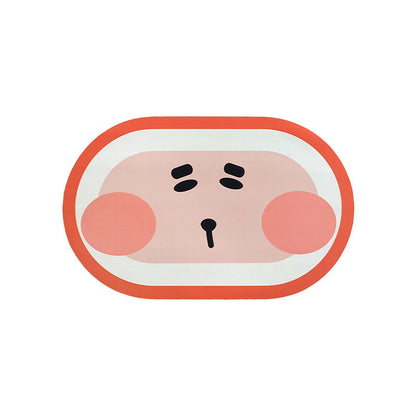 Cute Expression Diatom Mud Anti-Skid Bathroom Mat 15.75"x23.62"