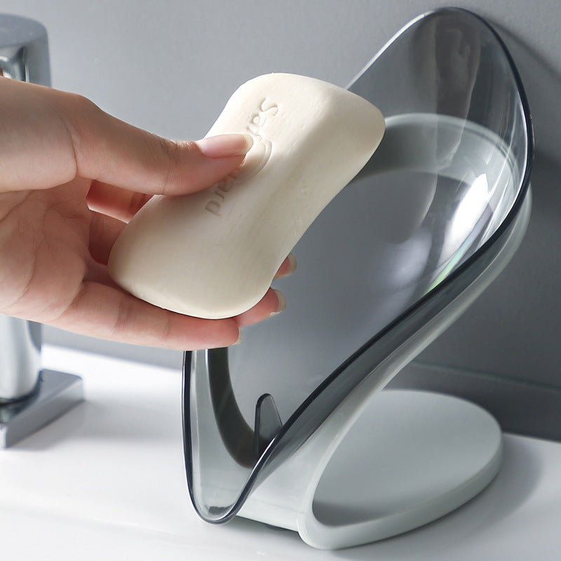 Creative Transparent Leaf Soap Holder for Bathroom