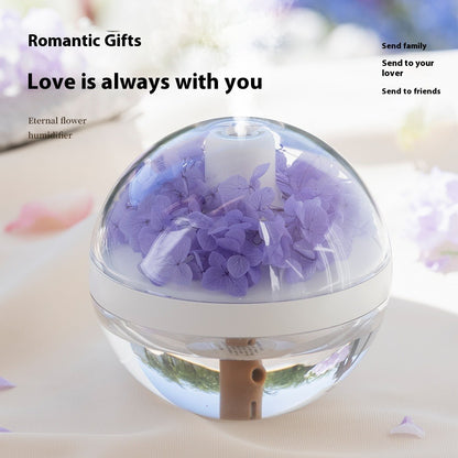 Mini USB Bedroom Humidifier with Creative Floral Design