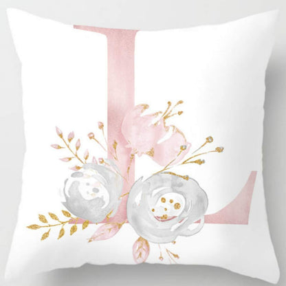 26 Letters Printed Pillowcase