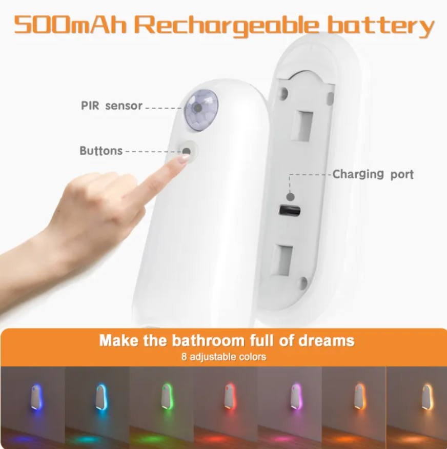 Toilet Induction Seven-Color Ambient Light