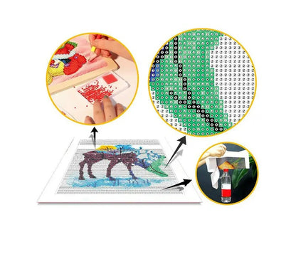 5D Color Moon Owl DIY Rhinestone Painting Kit (1pc)