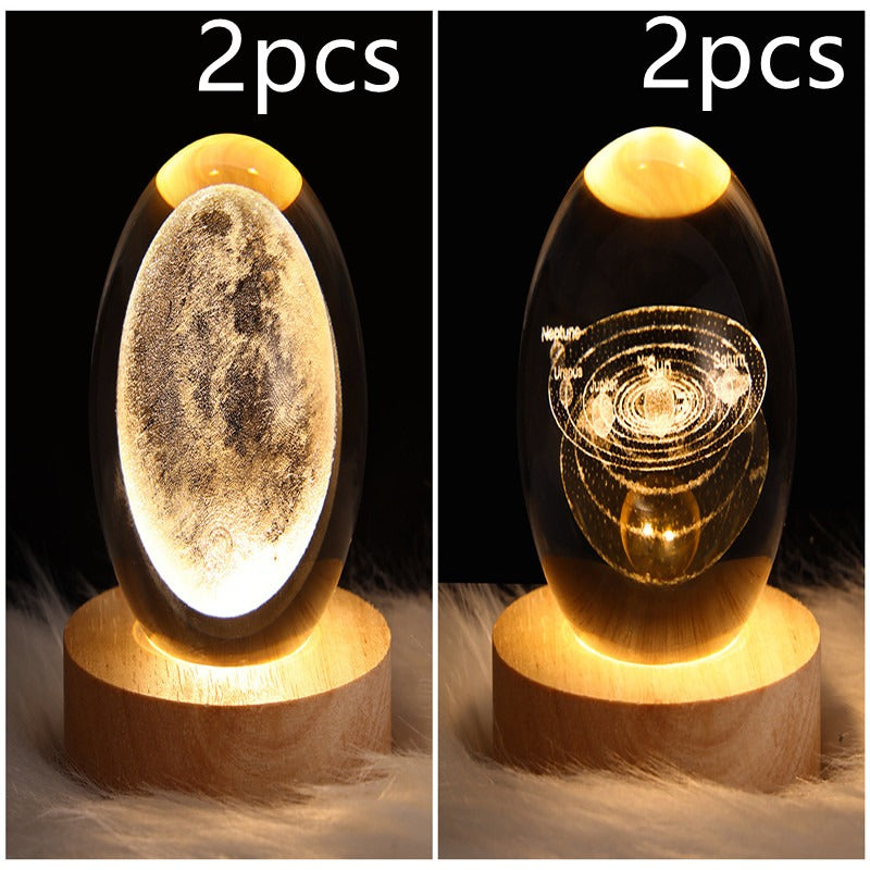LED Galaxy Crystal Ball Night Light