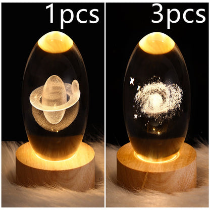 LED Galaxy Crystal Ball Night Light