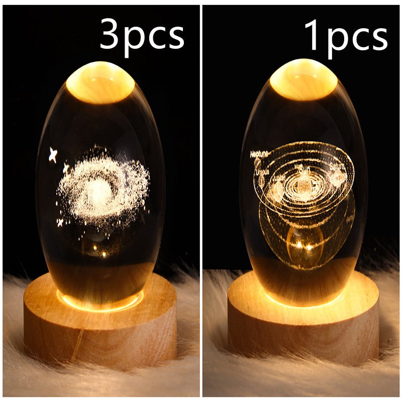 LED Galaxy Crystal Ball Night Light
