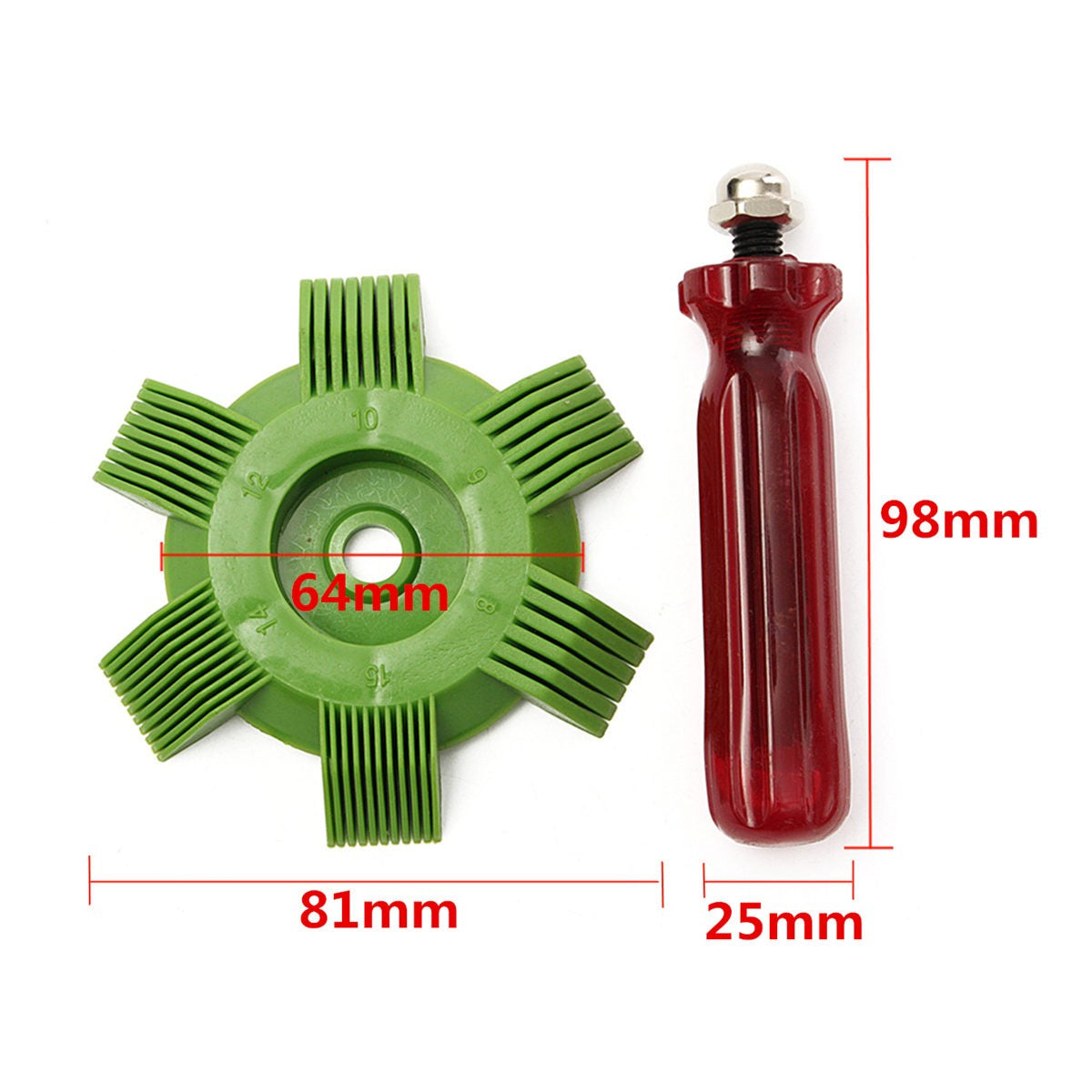 Condenser, AC Radiator, Cleaning Brush, Stainless Steel Fin Comb