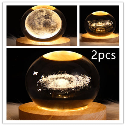 LED Galaxy Crystal Ball Night Light