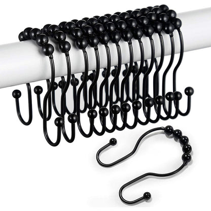 Stainless Steel Double Hook Curtain Clips for Bathroom