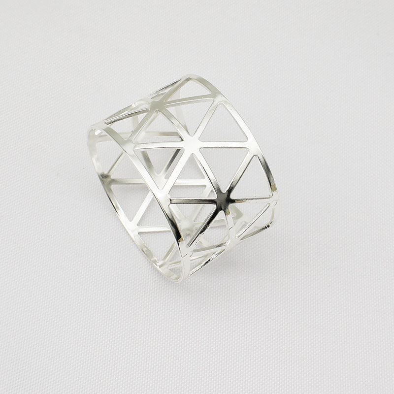 Metal Hollow Triangle Napkin Rings for Restaurants (Wholesale)