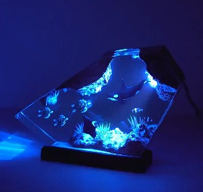Killer Whale & Turtle Resin Night Light